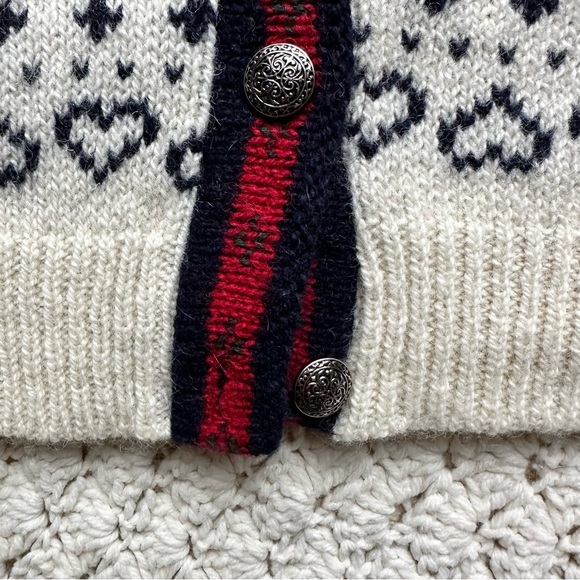 Vintage L.L. Bean Nordic Sweater Cardigan Small - Picture 3 of 6